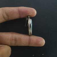 Silver Earrings With [real Old Tibetan Turquoise]