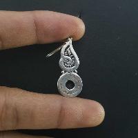 Silver Earrings With [real Old Tibetan Turquoise]
