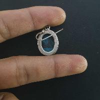 Silver Earrings With [real Old Tibetan Turquoise]