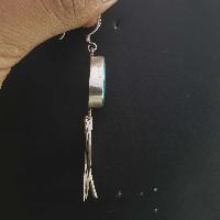 Silver Earrings With [real Old Tibetan Turquoise]