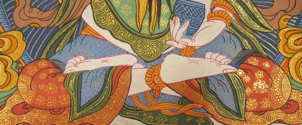 Tibetan Thangka Of Vajrasattva