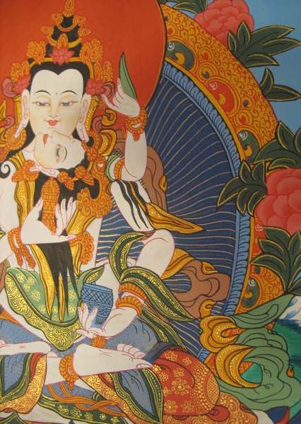 Tibetan Thangka Of Vajrasattva