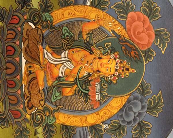Tibetan Thangka Of Manjushri Mandala