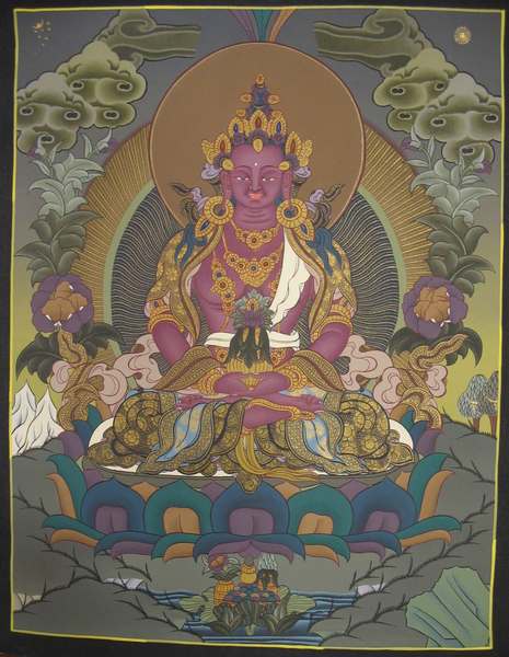 Tibetan Thangka Of Amitayus