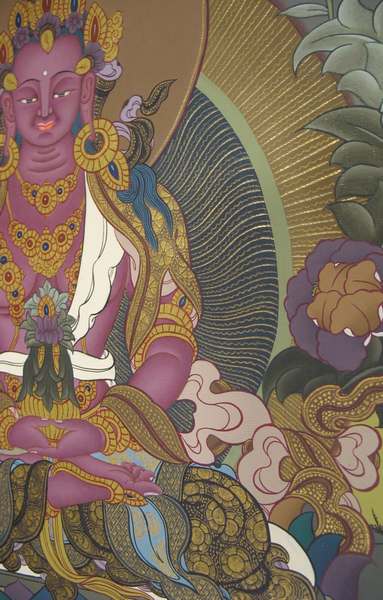 Tibetan Thangka Of Amitayus