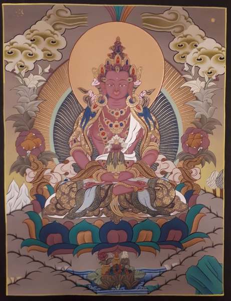 Tibetan Thangka Of Amitayus