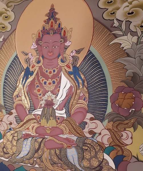 Tibetan Thangka Of Amitayus