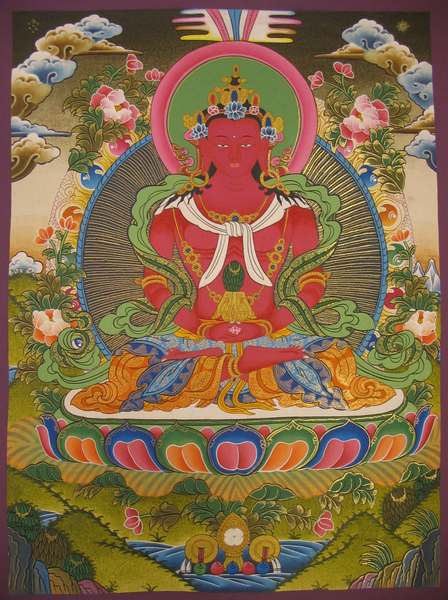 Tibetan Thangka Of Amitayus