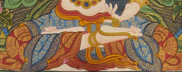 Tibetan Thangka Of Vajrasattva