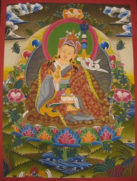 Tibetan Thangka Of Guru