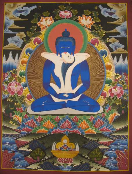 Tibetan Thangka Of Buddha Shakti