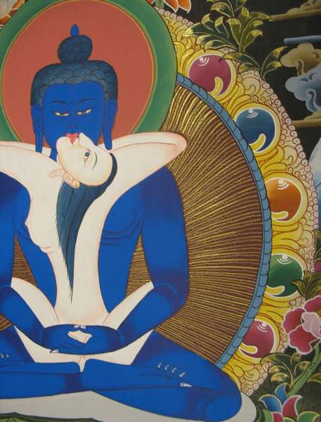 Tibetan Thangka Of Buddha Shakti