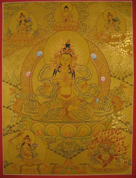 Tibetan Thangka Of Vajrasattva