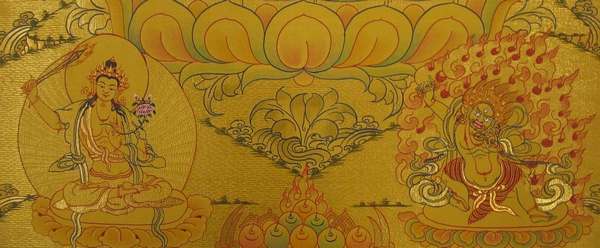 Tibetan Thangka Of Vajrasattva