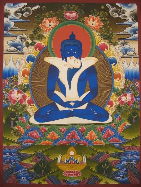 Tibetan Thangka Of Buddha Shakti