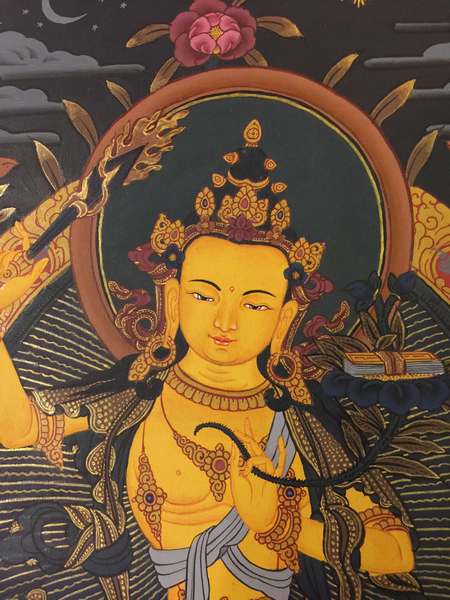 Tibetan Thangka Of Manjushri
