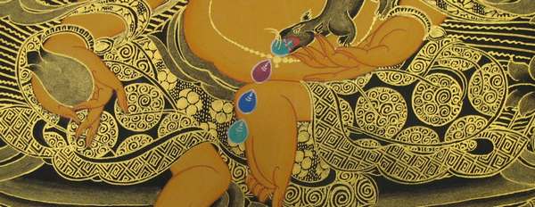 Tibetan Thangka Of Dzambhala