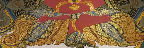 [hq] Tibetan Thangka Of Amitayus, [24k Real Gold]