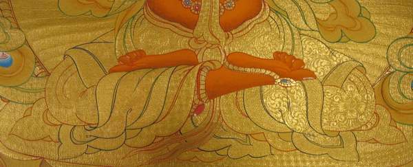 [master Quality] Tibetan Thangka Of Manjushri, [24k Real Gold]