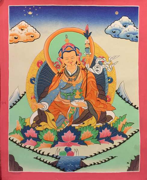 Tibetan Thangka Of Guru Rinpoche