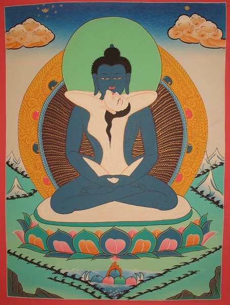 Tibetan Thangka Of Buddha Shakti