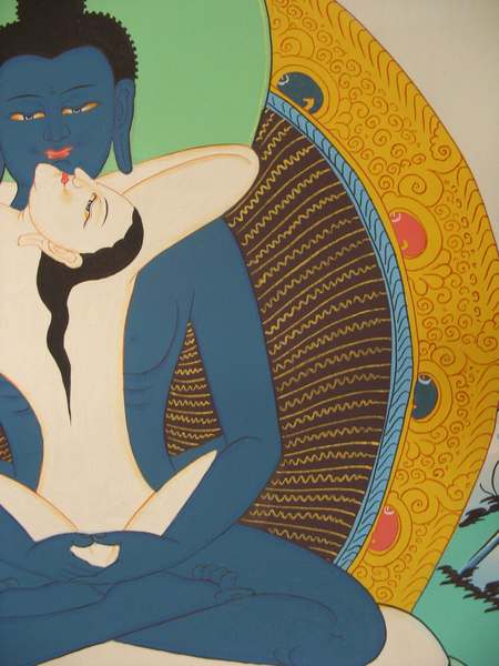 Tibetan Thangka Of Buddha Shakti