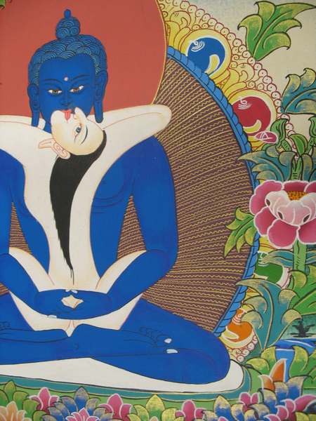 Tibetan Thangka Of Buddha Shakti