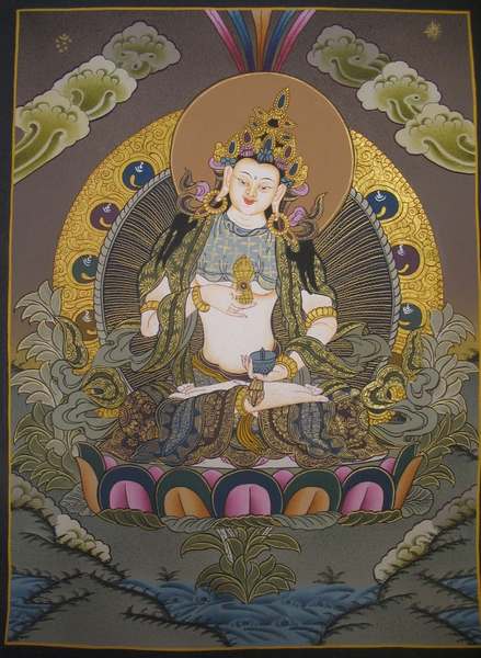 Tibetan Thangka Of Dorje Sempa