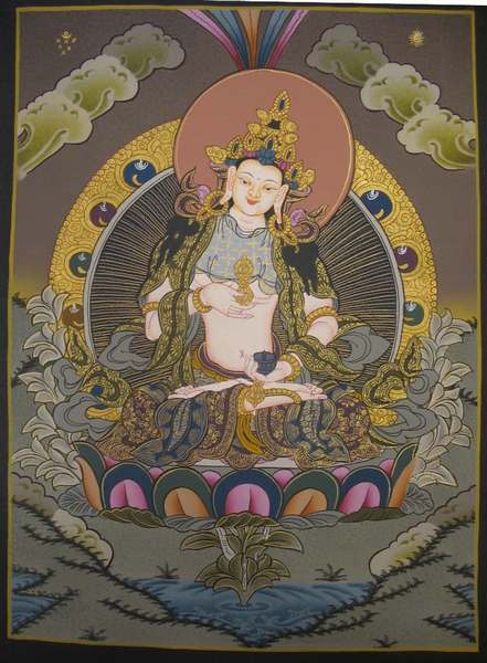 Tibetan Thangka Of Vajrasattva