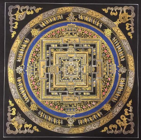 Tibetan Thangka Of Kalachakra Mandala Sunaulo Kalo