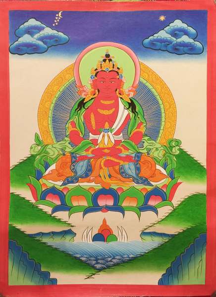 Tibetan Thangka Of Amitayus