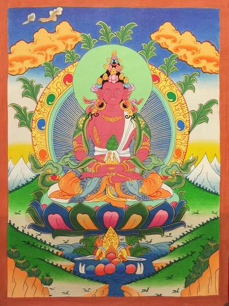 Tibetan Thangka Of Amitayus