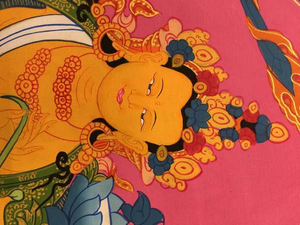 Tibetan Thangka Of Manjushri