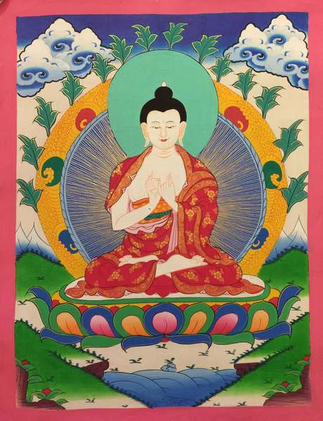 Tibetan Thangka Of Vairochana