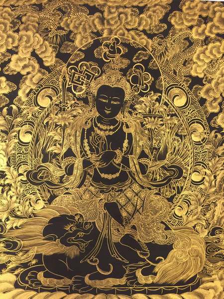 Tibetan Thangka Of Samantabhadra Kalo Sunaulo