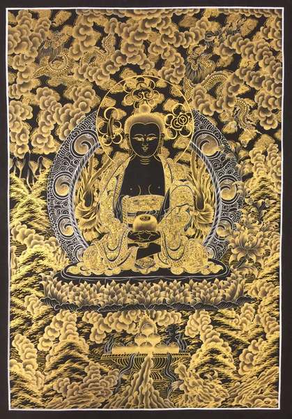 Tibetan Thangka Of Amitabha Kalo Sunaulo