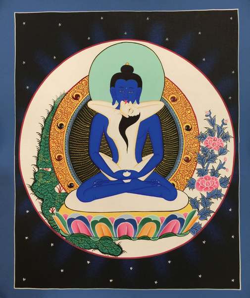 Tibetan Thangka Of Buddha Shakti