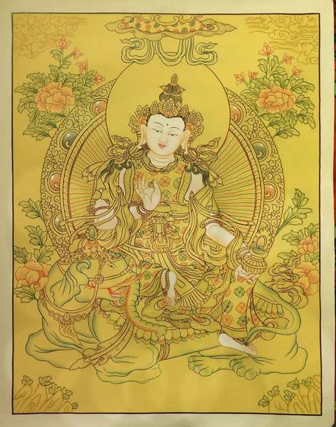 Tibetan Thangka Of Samatabhadra