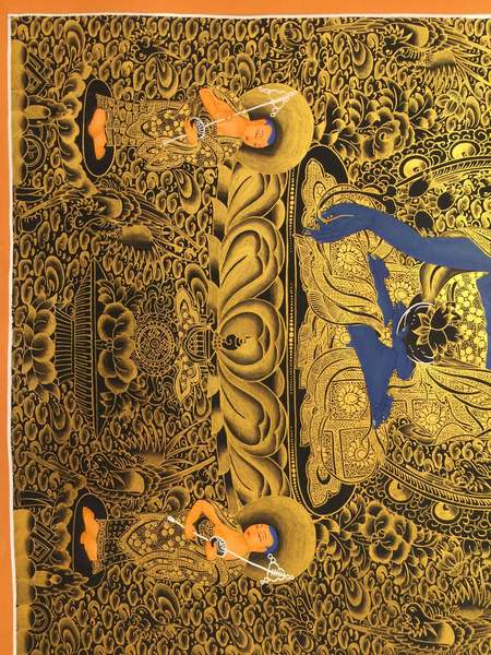 Tibetan Thangka Of Medicine Buddha