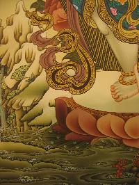 [master Quality] Newari Paubha Of Standing Ganesh With [24k Gold], [rare Find]