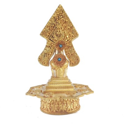 [hq], Tibetan Copper Torma, Deep Carving [full Gold Plated]