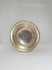 [hq], [medium] Copper Butter Lamp, Buddhist Ritual Items, [gold And Silver Plated]