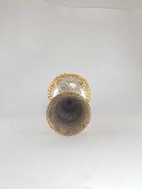 [hq], [medium Small] Copper Butter Lamp, Buddhist Ritual Items, [gold And Silver Plated]