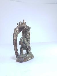 [old Stock], Tibetan Statue Of Black Jambhala, [chocolate Oxidized], Last Piece
