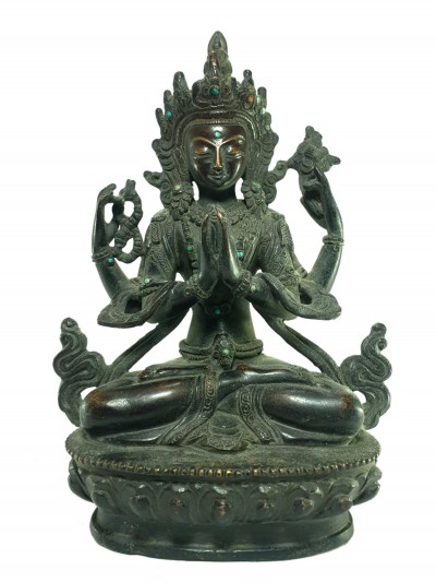 [old Stock] Statue Of Chenrezig [oxidized], [last Piece]