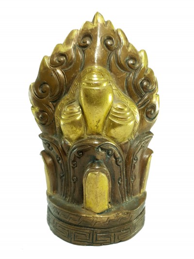 [old Stock] Tibetan Offering [partly Gold Plated], [painted Face], [sold]