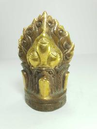 [old Stock] Tibetan Offering [partly Gold Plated], [painted Face], [sold]