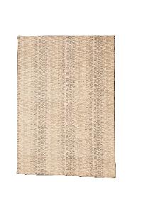 Nepali Handmade Woolen Stripe Carpet, [60 Knots], Natural