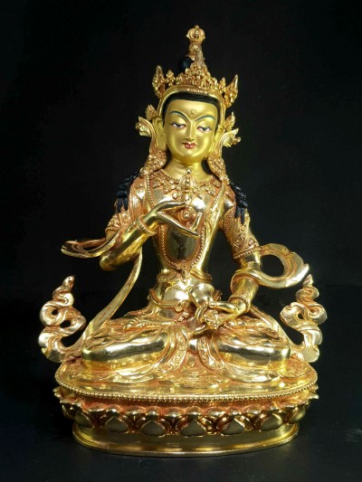 Statue Of Vajrasattva [full Gold Plated], [painted Face]