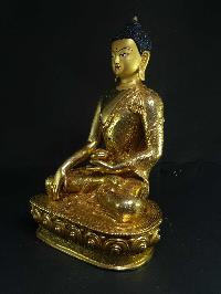 Statue Of Shakyamuni Buddha [full Gold Plated], [painted Face]